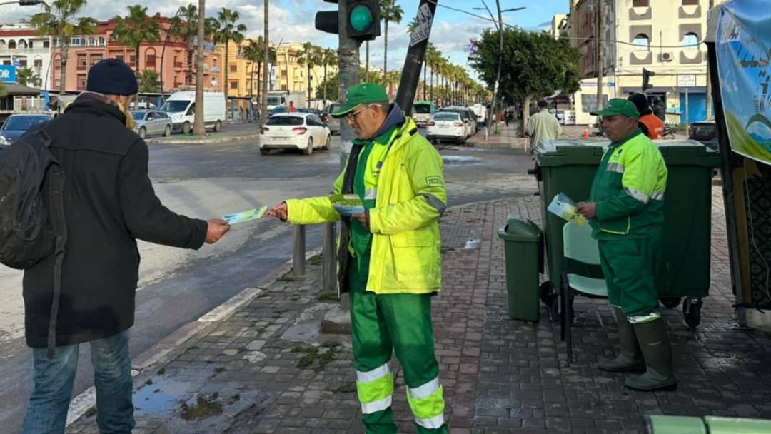 شركة النظافة بمدينة برشيد (كازا تكنيك) تقوم بحملة تحسيسية