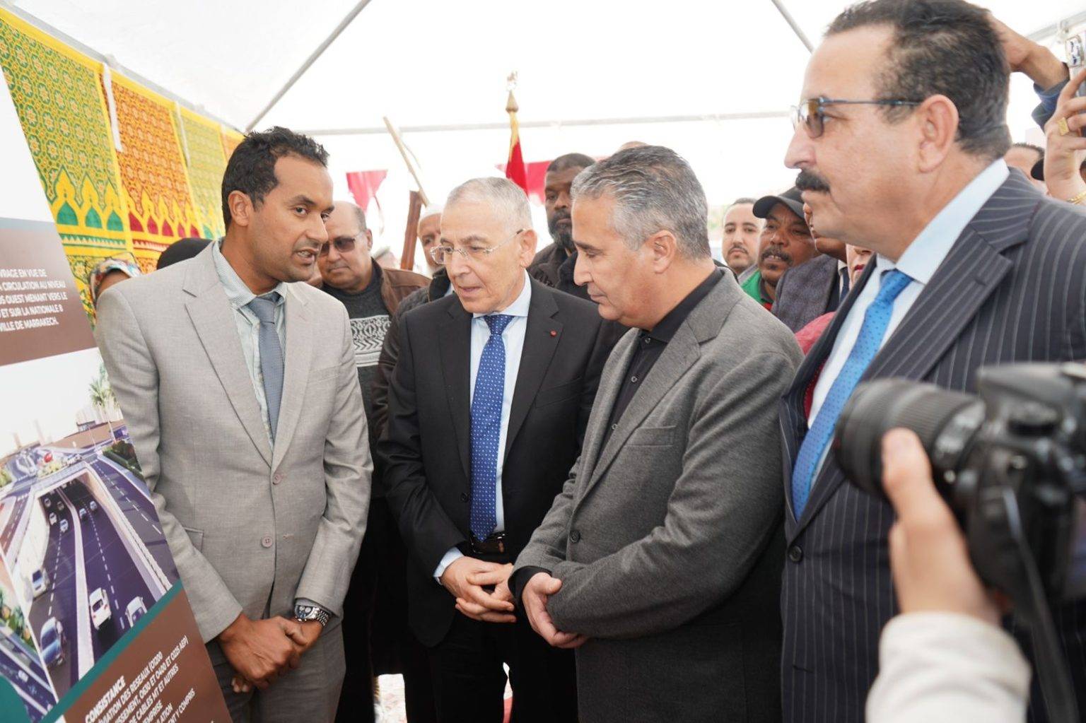 افتتاح الممر التحت أرضي عند تقاطع شارع الحسن الثاني والطريق المدارية بمراكش