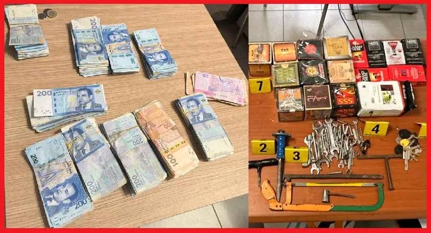 تنسيق أمني محكم يُسقط عصابة السرقات بالكسر بين أكادير وأيت ملول ويحجز 143 ألف درهم